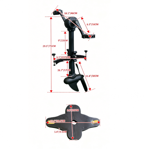 Fishing Kayak Cart - Kayak Pedal Power System, Premium High