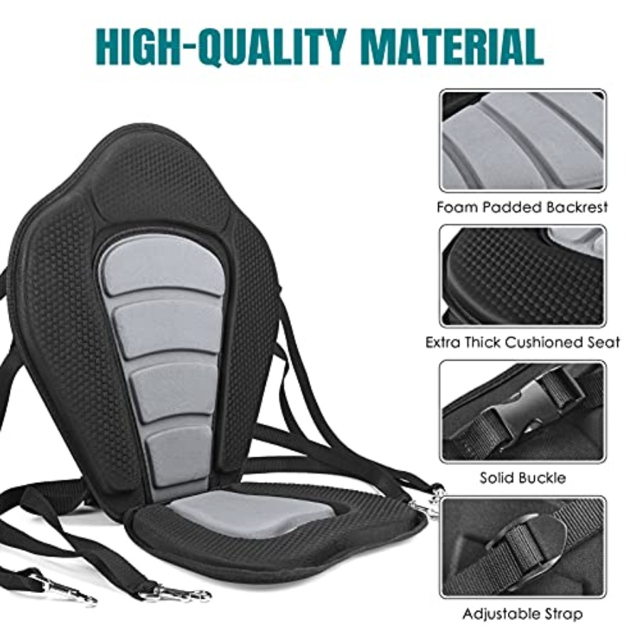 Deluxe Padded Kayak Seat with  – Fishing Kayak Storage Bag recenzja i cena