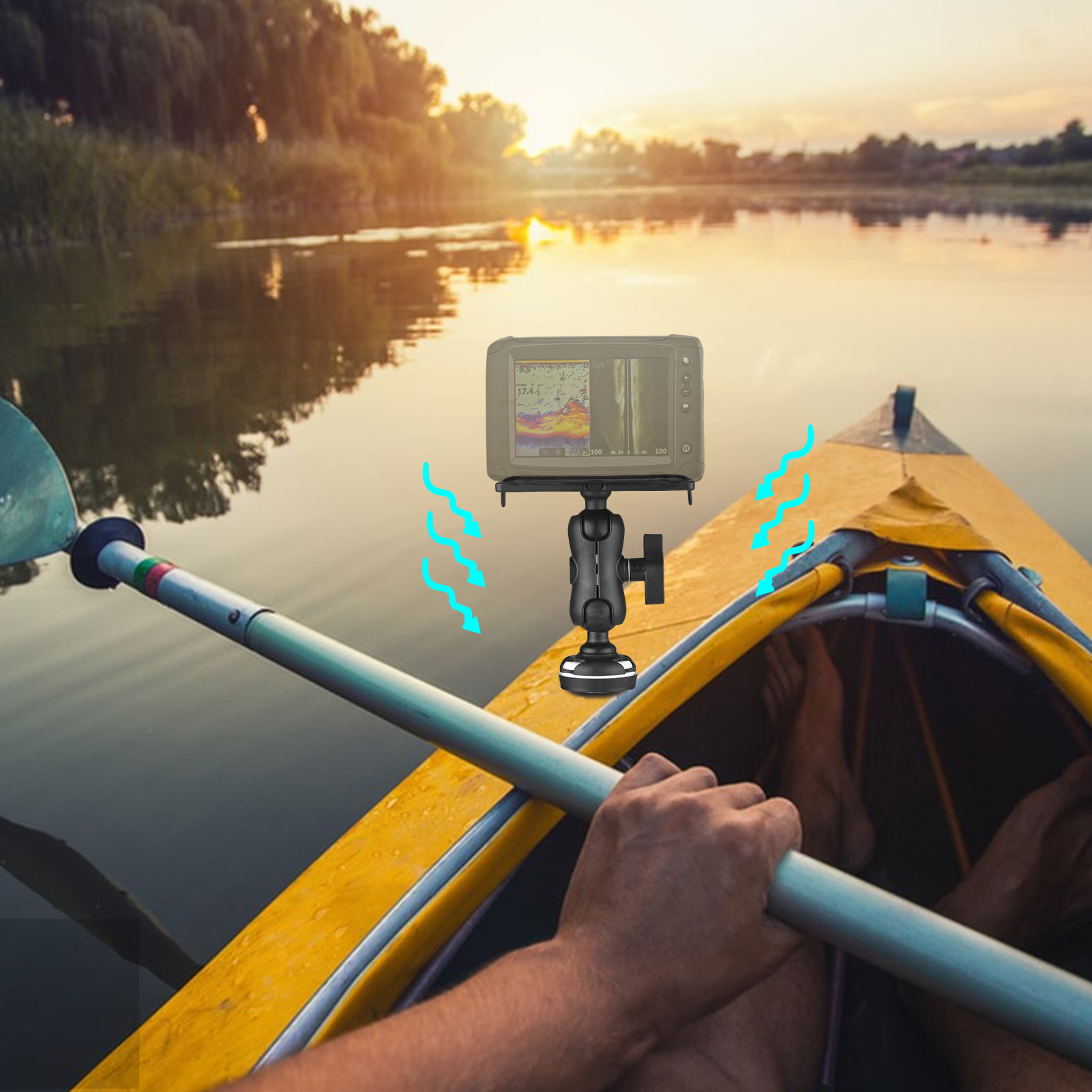 Fish Finder Mount with Rectang – Fishing Kayak Fish Finder Mount recenzja i cena