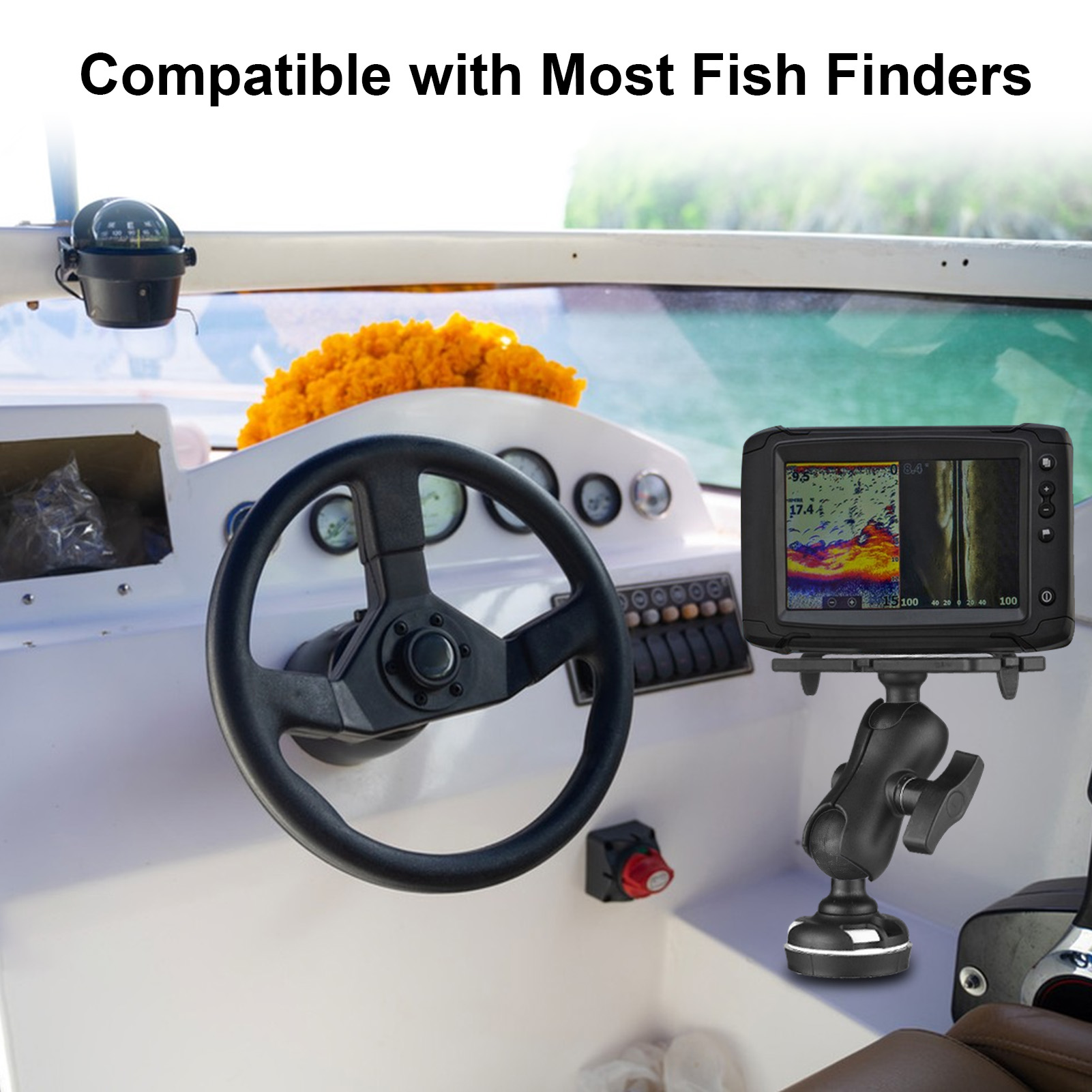 Fish Finder Mount with Rectang – Fishing Kayak Fish Finder Mount recenzja i cena
