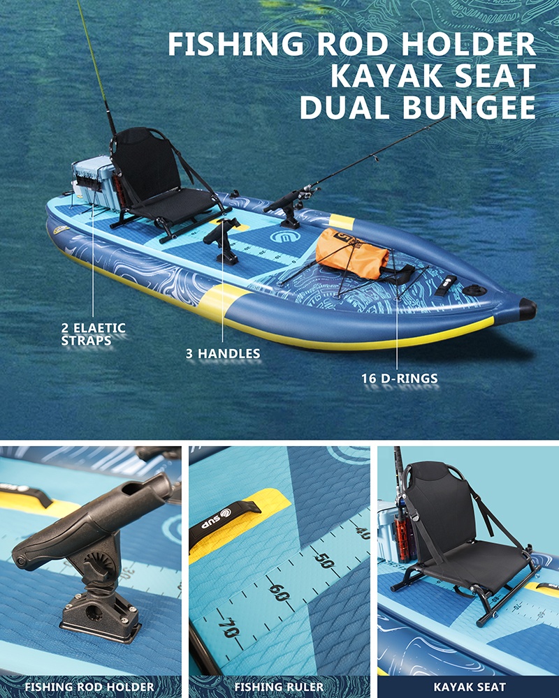 Three Air Chamber Inflatable F – Fishing Kayak Rod Holder recenzja i cena